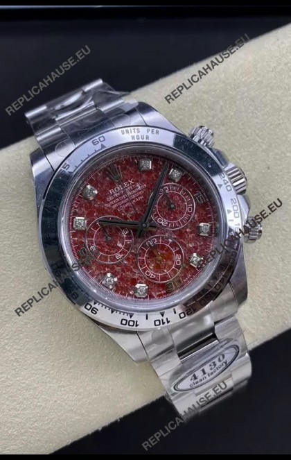 Rolex Cosmograph Daytona Grossular Rubellite Dial Original Cal.4130 Movement - 904L Steel Watch