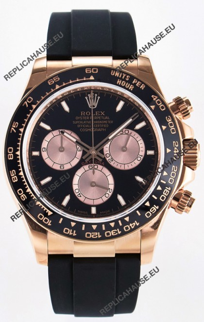 Rolex Cosmograph Daytona M126515 Rose Gold Black Dial Original Cal.4131 Movement Watch 