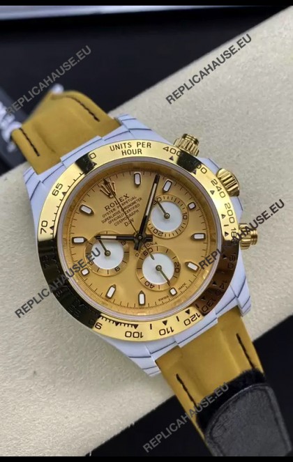 Rolex Cosmograph Daytona DiW GOLDEN ESSENCE Edition White Carbon Fiber Watch - Cal.4130 Movement 