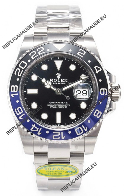 Rolex GMT Masters II Super Clone 126710BLNR Batman Cal.3285 Movement Swiss Replica Watch