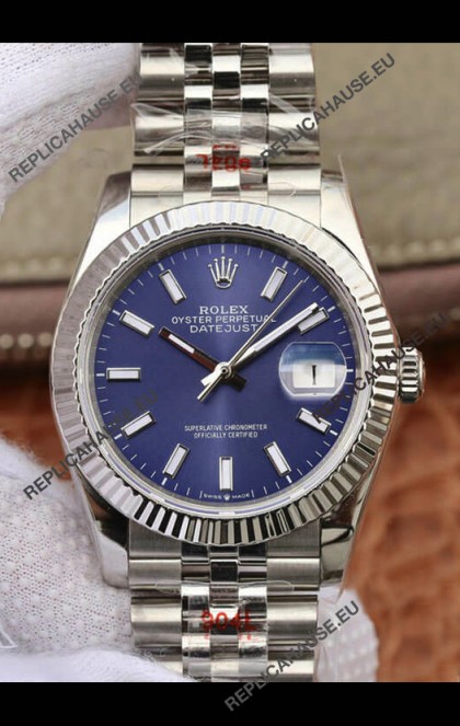 Rolex Datejust 36MM ETA-3135 Movement Swiss Replica in 904L Steel in White Roman Dial 