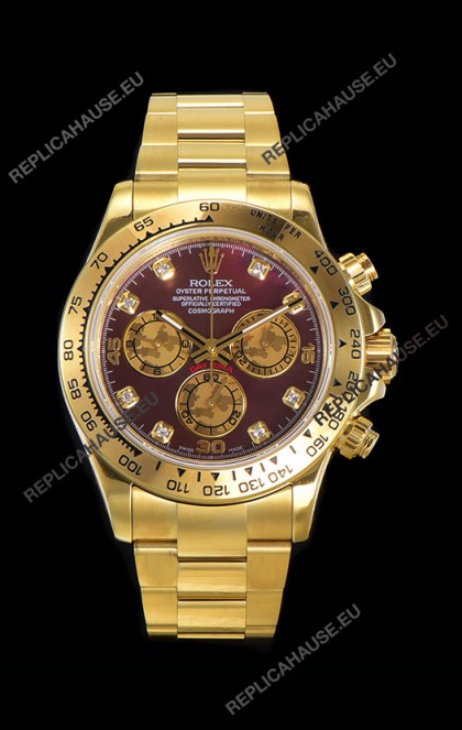 Rolex Daytona 18K Yellow Gold Original Cal.4130 Movement - 1:1 Mirror 904L Steel Watch