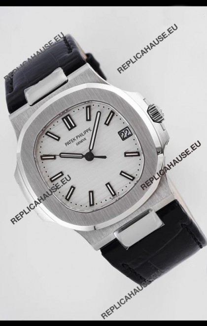 Patek Philippe Nautilus 5711/1A-011 1:1 Mirror Swiss Replica Watch in White Dial 904L Steel 