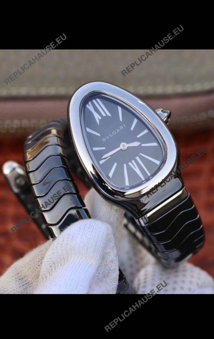 Bvlgari Serpenti Edition Black Ceramic Replica Watch in 1:1 Mirror Quality 