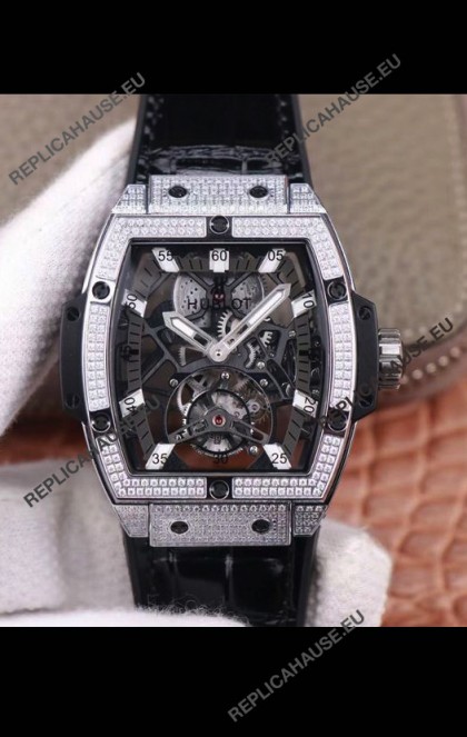 Hublot Masterpiece MP Edition Genuine Tourbillon Swiss Replica Watch in Steel Casing