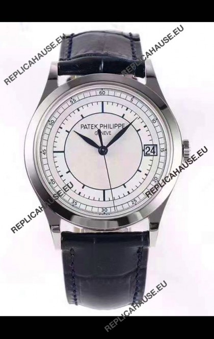 Patek Philippe Calatrava 5296 Sector Dial 1:1 Mirror Swiss Replica Watch Steel Casing