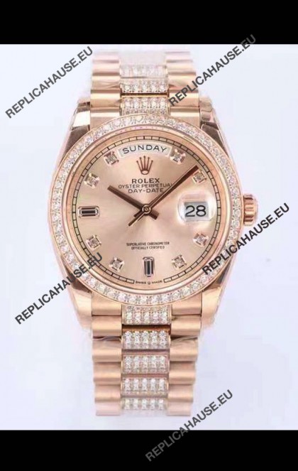 Rolex Day Date Presidential Rose Gold Watch 36MM - Rose Gold Dial 1:1 Mirror Quality Watch