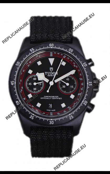 Tudor Pelagos FXD Chronograph Carbon Casing 1:1 Mirror Replica Black Dial in Nato Strap