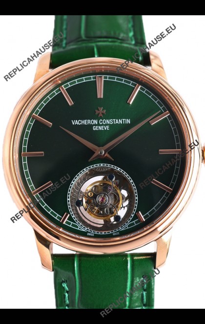 Vacheron Constantin Traditionelle Swiss Tourbillon Rose Gold 1:1 Mirror Replica Watch 
