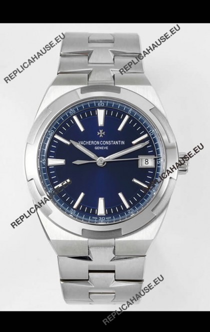 Vacheron Constantin Overseas 1:1 Mirror Swiss Replica Watch in Steel Blue Dial 