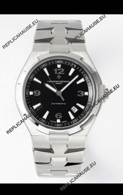 Vacheron Constantin Overseas 1:1 Mirror Swiss Replica Watch in Black Dial - Steel Strap