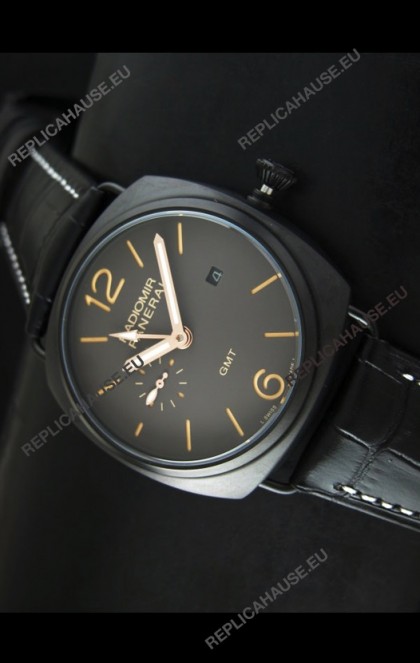 Panerai Radiomir GMT Japanese Replica Watch in PVD Case