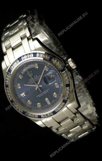 Rolex Oyster Perpetual Day Date Swiss Automatic Watch in Midnite Blue Dial