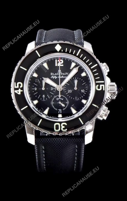Blancpain Blancpain Fifty Fathoms Chronograph Flyback Black 1:1 Mirror Replica Watch