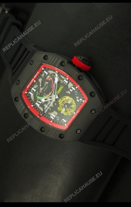 Richard Mille RM036 Jean Todt Forged Carbon Bezel Titanium Watch - Red Edition