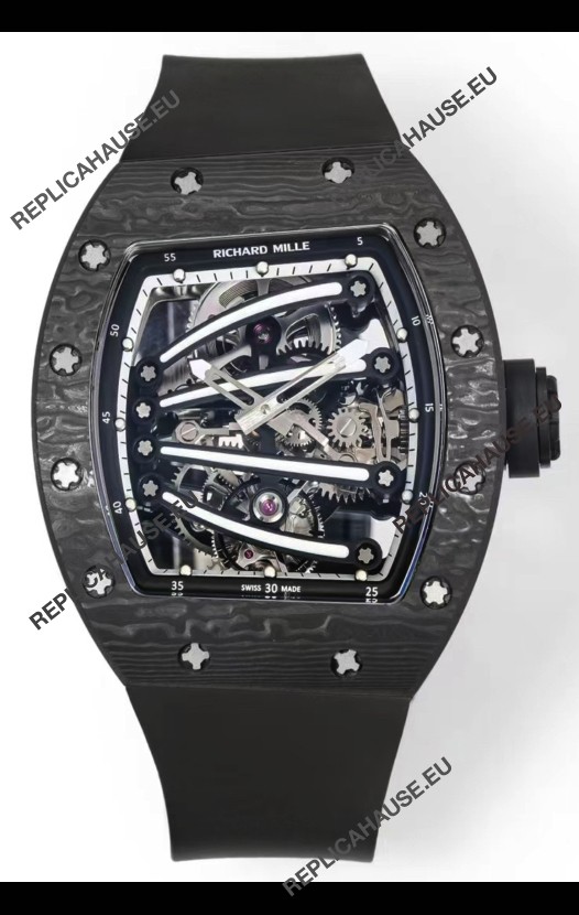 Richard Mille Super Clone RM59-01 Carbon NTPT Case Black Dial Swiss Replica Watch
