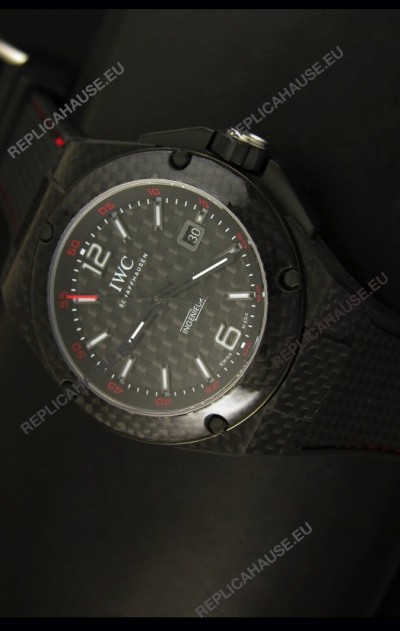 IWC Ingenieur Carbon Casing Swiss Replica Watch in Black Carbon Dial