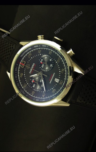 Tag Heuer Carrera Calibre 36 Flyback Black Dial Replica Watch - Quartz Movement