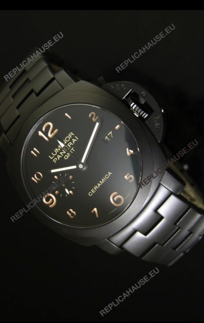 Panerai Luminor GMT PAM441 Ceramica Watch - DLC Coated Edition