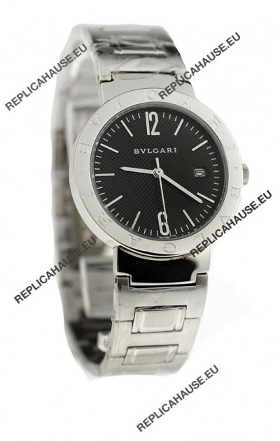Bvlgari Quartz Japanese Watch in Black Dial