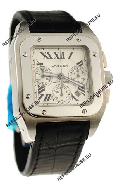 Cartier Santos 100 Swiss Chronograph Watch