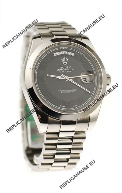 Rolex Day Date II Silver Japanese Replica Watch