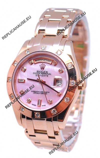 Rolex Day Date Pink Mother of Pearl Japanese Replica Watch