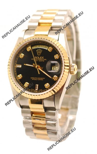 Rolex Day Date Two Tone Swiss Replica Watch