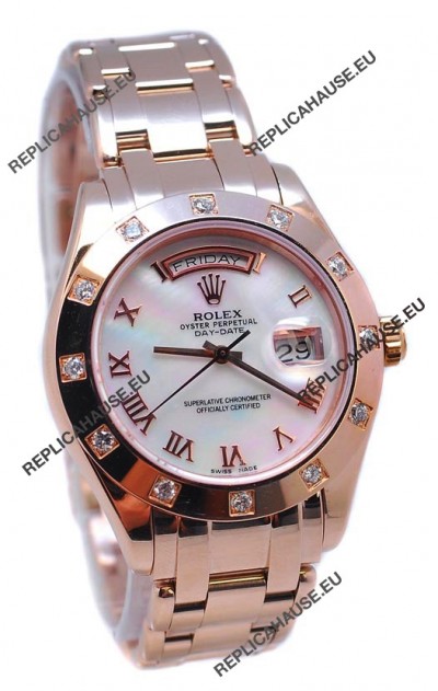 Rolex Day Date White Mother of Pearl Japanese Replica Watch