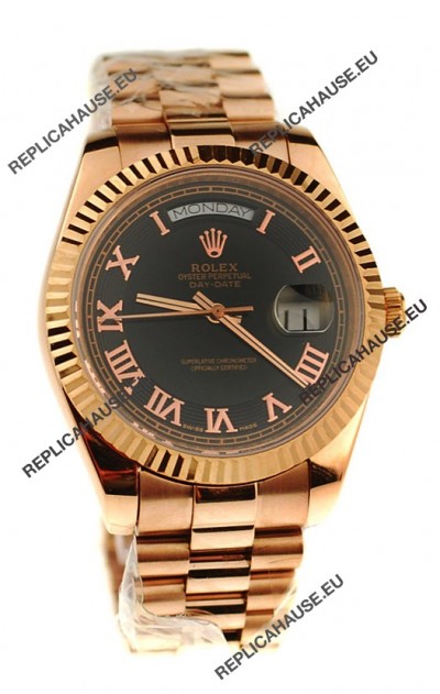 Rolex Day Date Pink Gold Japanese Replica Watch