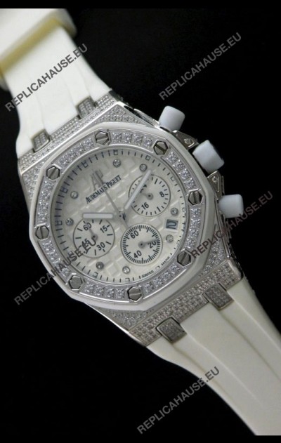 Audemars Piguet Royal Oak Ladies Alinghi Limited Edition Japanese Watch in White