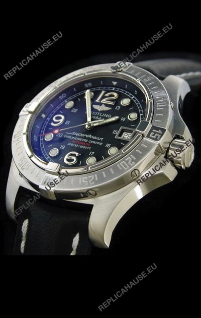 Breitling Superocean Steelfish Swiss Replica Watch in Black Dial