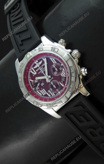 Breitling Chronomat Swiss Replica Watch in Rubber Strap