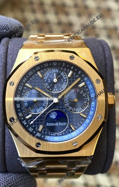 Audemars Piguet Royal Oak Perpetual Calendar Swiss Replica 904L Steel in Yellow Gold Casing