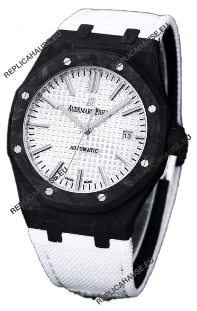 Audemars Piguet Royal Oak Ref.15400 Forged Carbon Casing Watch White Dial in 1:1 Mirror Replica