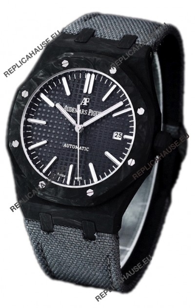 Audemars Piguet Royal Oak Ref.15400 Forged Carbon Casing Watch Black Dial in 1:1 Mirror Replica