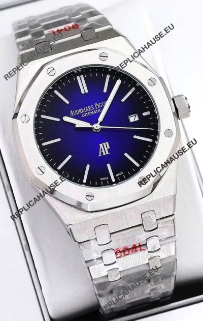 Audemars Piguet Royal Oak Jumbo Extra Thin Edition Watch in Blue Dial - 39MM in 904L Steel Case
