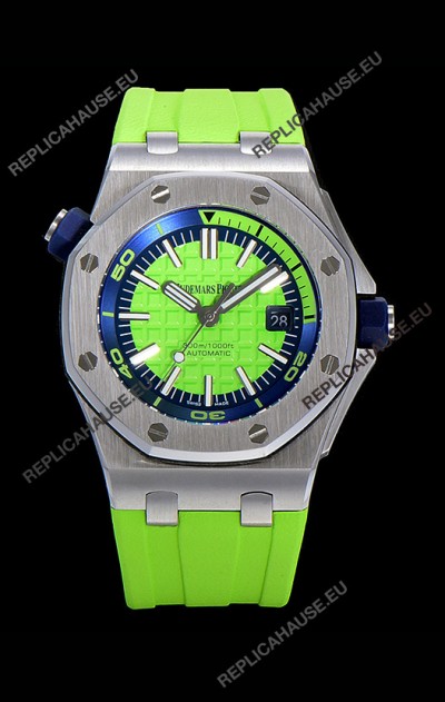 Audemars Piguet Royal Oak Diver Swiss Replica Lime Green Dial 1:1 Quality 3120 Movement 904L Steel 