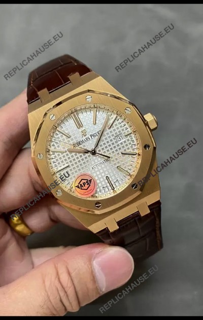 Audemars Piguet Royal Oak 15510 50th Anniversary 41MM White Dial Rose Gold 41MM 1:1 Mirror Replica
