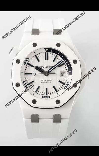 Audemars Piguet Royal Oak Offshore Ceramic 1:1 Ultimate Swiss Replica Watch White Dial Cal.3102 Movement