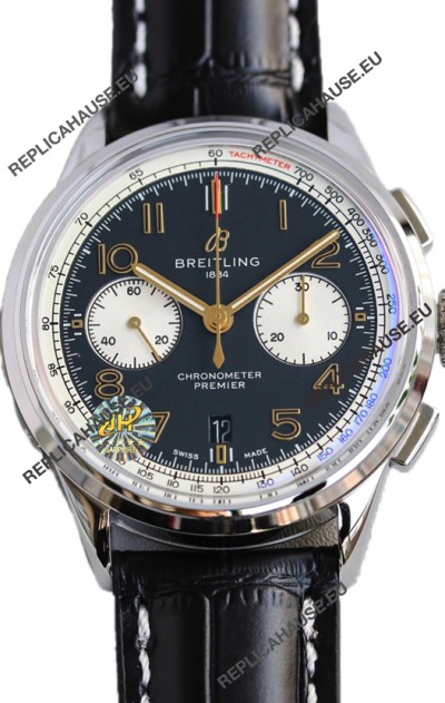 Breitling Premier B01 Chronograph 42 Edition Steel Casing Blue Dial - 1:1 Mirror Replica Watch