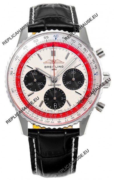 Breitling Navitimer B01 Boeing 747 Chronograph 43 White Dial - 904L Steel Casing 1:1 Mirror Swiss Replica