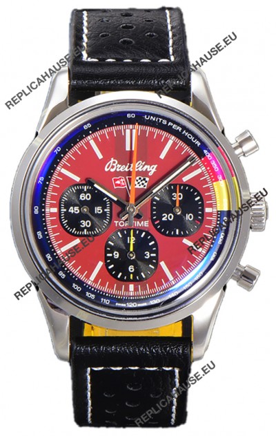 Breitling Top Time B01 Chevrolet Corvette Leather Strap 1:1 Mirror Swiss Replica Watch 