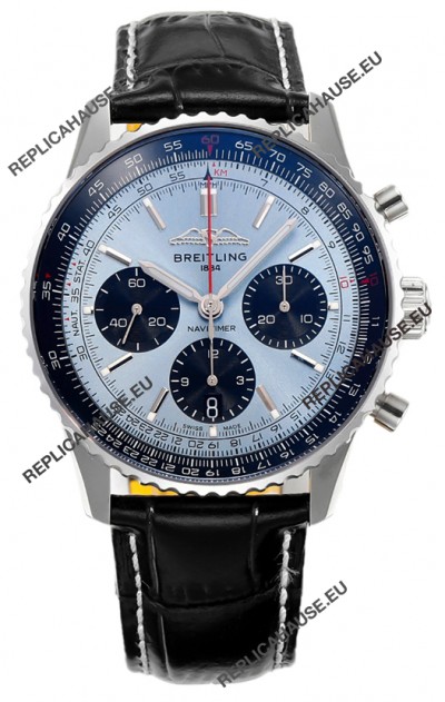 Breitling Navitimer B01 Chronograph 43 Blue Dial - 904L Steel Casing 1:1 Mirror Swiss Replica