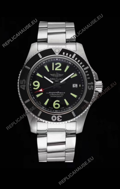 Breitling Superocean Automatic 44 Steel - Black Dial 1:1 Mirror Replica