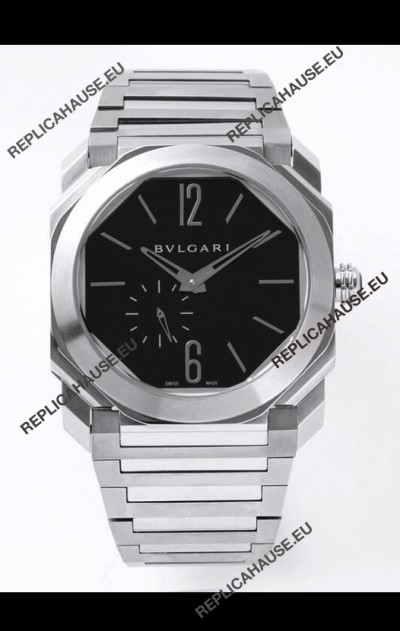 Bvlgari Octo Finissmo Edition 1:1 Mirror Replica 904L Stainless Steel Casing Black Dial