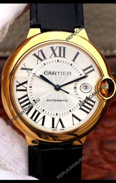 Ballon De Cartier Automatic 1:1 Mirror Replica Yellow Gold in 904L Steel Casing - 42MM