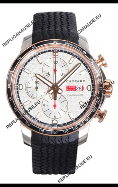 Chopard Mille Miglia GTA Chronograph Two Tone 1:1 Mirror Replica - White Dial 