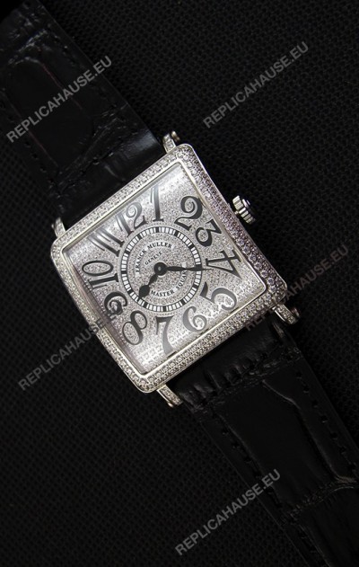 Franck Muller Master of Sqaure Ladies Quartz Replica Watch in Steel Case