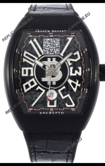 Franck Muller Vanguard Encrypto BTC V45 PVD Casing Swiss Replica Watch